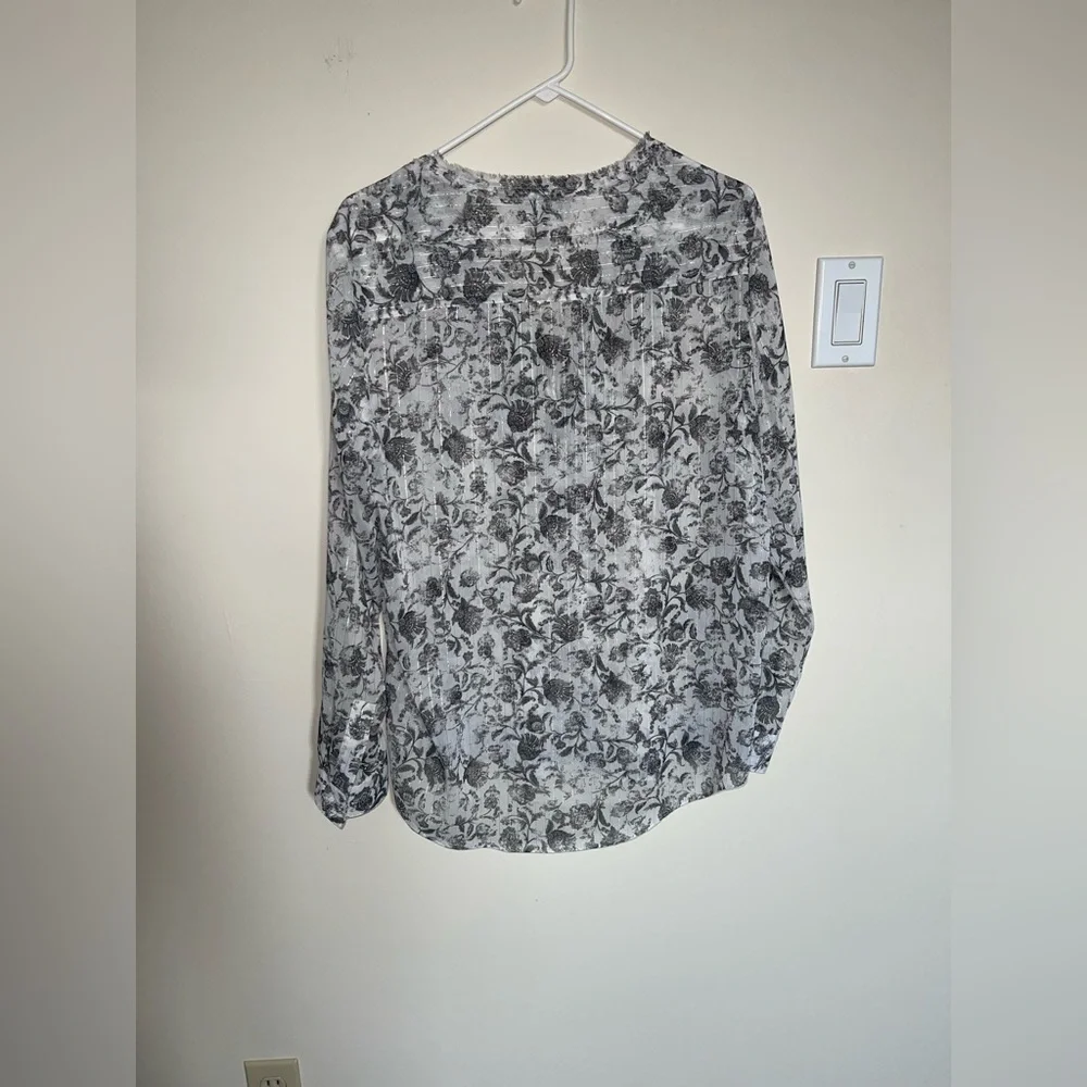 Anthropologie THE KOOPLES 70s Ruffled ditzy farmhouse Floral cottagecore blouse - Picture 2 of 9
